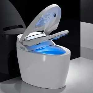 Funzionamento automatico design intelligente wc intelligente elettrico wc un pezzo sifone getto di scarico automatico smart wc