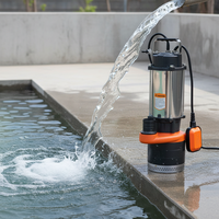 Pompe à eau submersible multi-étages haute pression, haut débit, haute hauteur de refoulement, interrupteur à flotteur en acier inoxydable, fil 100% cuivre, OEM