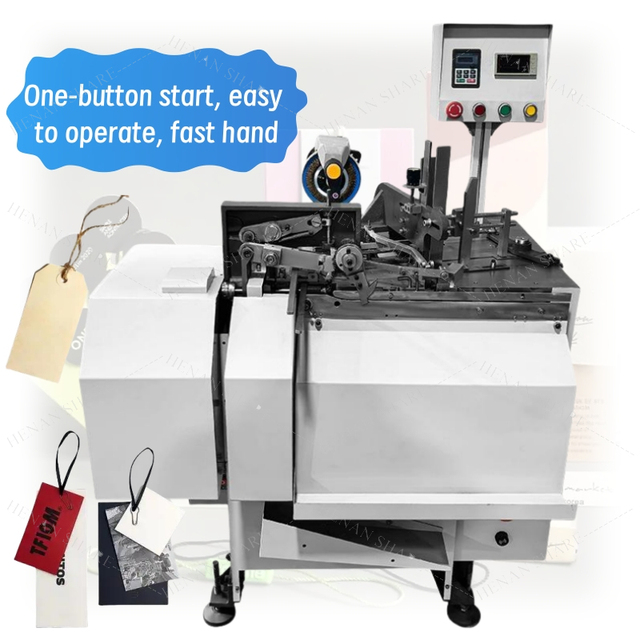Automatic Clothes Elastic String Hang Tag Nylon Cord Knot Tying Knotting Threading Machine Tag Threader Hang Tag String