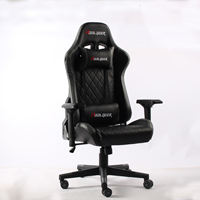 Chaise de jeu ergonomique pivotante noire, vente en gros, bon marché, avec appui-tête