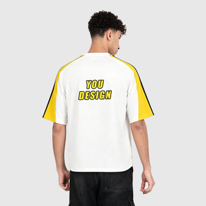 Camiseta de Manga Raglán de Algodón de Alta Calidad Personalizada, con Bloques de Color en Contraste, Estilo Streetwear, Talla Grande para Hombre - Product Image 2