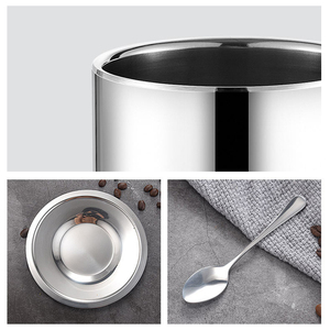 Conjunto de Xícara de Café de Aço Inoxidável de Parede Dupla 6oz 7oz com Logotipo Personalizado e Pires para Cafeterias, Hotéis e Presentes - Product Image 4