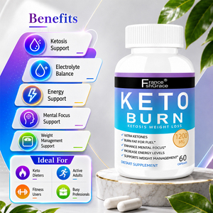 Customized Ingredients Burn Keto Capsules Ketosis Weight Management 1200 Mg 60 Capsules Keto Capsules for Adults - Product Image 5