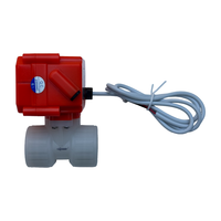 Vanne à boisseau sphérique électrique à action rapide DC12V/24V, 2 voies, en PVDF, pour contrôle de l'eau, protection IP67, 0,6 MPa, prise en charge OEM