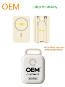 พาวเวอร์แบงค์ไร้สายแม่เหล็กพกพาขนาดเล็ก รุ่น OEM 10000mA PD กำลังไฟ 22.5W ชาร์จเร็ว สำหรับ <span class=keywords><strong>iPhone</strong></span> 16 กำลังเป็นที่นิยมในปี 2026 - Product Image 3