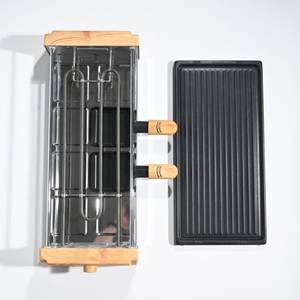 Vente en gros 1300W portable électrique en bois <span class=keywords><strong>raclette</strong></span> gril fer électrique gril contrôle de la température détachable pour un usage domestique - Product Image 4