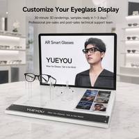 Présentoir de Comptoir en Acrylique pour Lunettes Intelligentes AR avec Éclairage LED Blanc, Support Transparent pour Lunettes, Vitrine d'Information