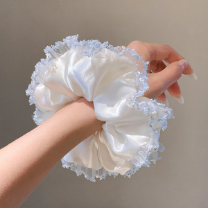 2026 Best Sales Light Luxury Blue and White <b>Sweet</b> Hair Tie Simple Niche Design Women's Hair Ties Fashion Wholesale Headwear - Product Image 1