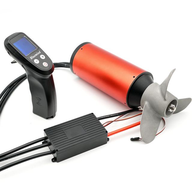 52kg Thrust Efoil Electric Propulsion System IP68 Waterproof 70141 Bldc Motor +75V 180A ESC +LCD GPS RC Remote+CNC Propeller
