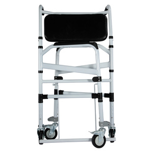 Chaise de toilette pliable Ome avec accoudoirs et roulettes, siège de douche portable d'intérieur, capacité 250 kg - Product Image 2