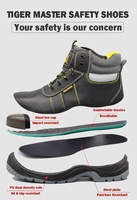 Chaussures de sécurité en cuir pour hommes CE S3, bottes de travail, embout en acier, anti-perforation, résistantes à l'huile et à l'eau, antistatiques, semelle antidérapante en PU