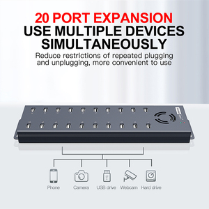 Hub <span class=keywords><strong>USB</strong></span> Multipuerto de 20 Puertos para Marketing en Redes Sociales, Control en Tiempo Real, Marketing Automatizado, Diálogo Concentrado - Product Image 2