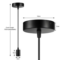 Douille de suspension vintage E27 en fer, support de lampe rétro, support d'ampoule Edison AC 220V, douille de lustre E27