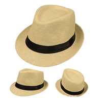 Logo personnalisé été plage chapeau de paille Jazz Panama Cowboy chapeau Fedora extérieur femmes hommes chapeau de soleil