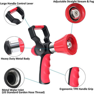 Garden Small Loudspeaker Style Nozzle Sprayer Jet Attachment, Heavy-Duty Metal and <b>Rubber</b> - Product Image 4
