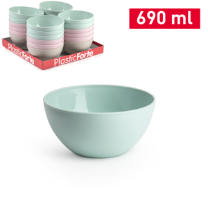 Ciotola PlasticForte 690 ml, resistente, riutilizzabile, per la conservazione domestica, colori assortiti - Product Image 1