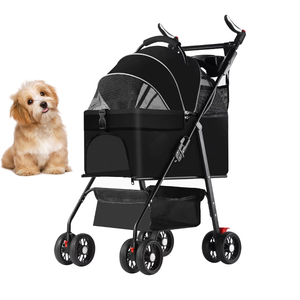 Poussette pliable et réglable <span class=keywords><strong>pour</strong></span> animaux de compagnie, imperméable, <span class=keywords><strong>pour</strong></span> chiens et chats, chariot de voyage pliable <span class=keywords><strong>pour</strong></span> chiots, chariot de transport extérieur - Product Image 1