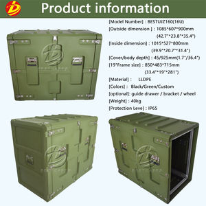 Boîtier de montage en rack rotomoulé, résistant aux chocs, étanche IP65, personnalisable OEM/ODM, 16U - Product Image 6