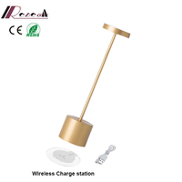 Rebecca – lampe de table sans fil, base de charge, hôtel, restaurant, lampe de table moderne