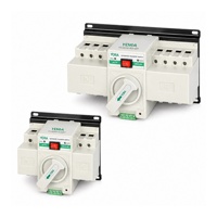 Mini-commutateur de transfert automatique (ATS) double alimentation 63A 2P 4P 220V 400V de classe CB miniature pour groupe électrogène de secours