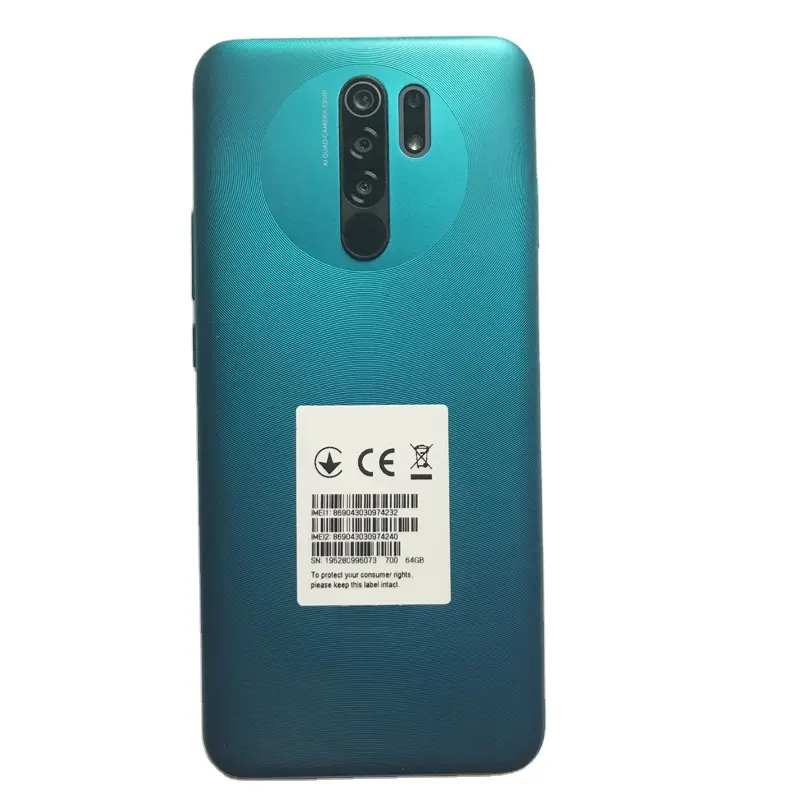 Global version used android phone for Xiaomi Redmi 9 Waterdrop Notch Screen 4GB 64GB Mobile Phone 6.5 Inch Ai Quad Camera