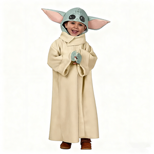 Halloween <span class=keywords><strong>Yoda</strong></span> kostum Film & TV karakter uniseks anak-anak bayi dengan pakaian poliester dan ikat kepala stok tersedia - Product Image 5