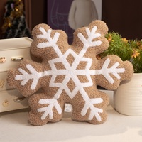 Mignon porte-clés en peluche en coton PP en forme d'hexagone flocon de neige, design personnalisé, cadeau de Noël, décoration, mini jouet avec sac OPP