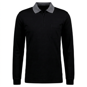 Camisa Polo de Manga Larga para Hombre, Informal de Negocios, Camisa Polo de Algodón Premium, Fabricante al por Mayor, Camisa Polo Personalizada de Manga Larga para Hombre - Product Image 1