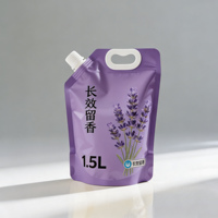 Emballage de sachets de détergent liquide avec impression de marque personnalisée, sac de lavage de linge, sachet doypack, savon, sachet debout avec bec verseur, plastique PE, accepté