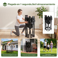 Trampolín Octagonal de Hierro Negro Plegable de Alta Resistencia con Capacidad para 150 kg, Equipo de Fitness Resistente y Duradero, Disponible en España