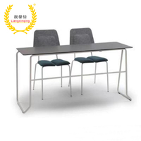 Table de salle à manger compacte en HPL laminé étanche au design moderne de haute qualité