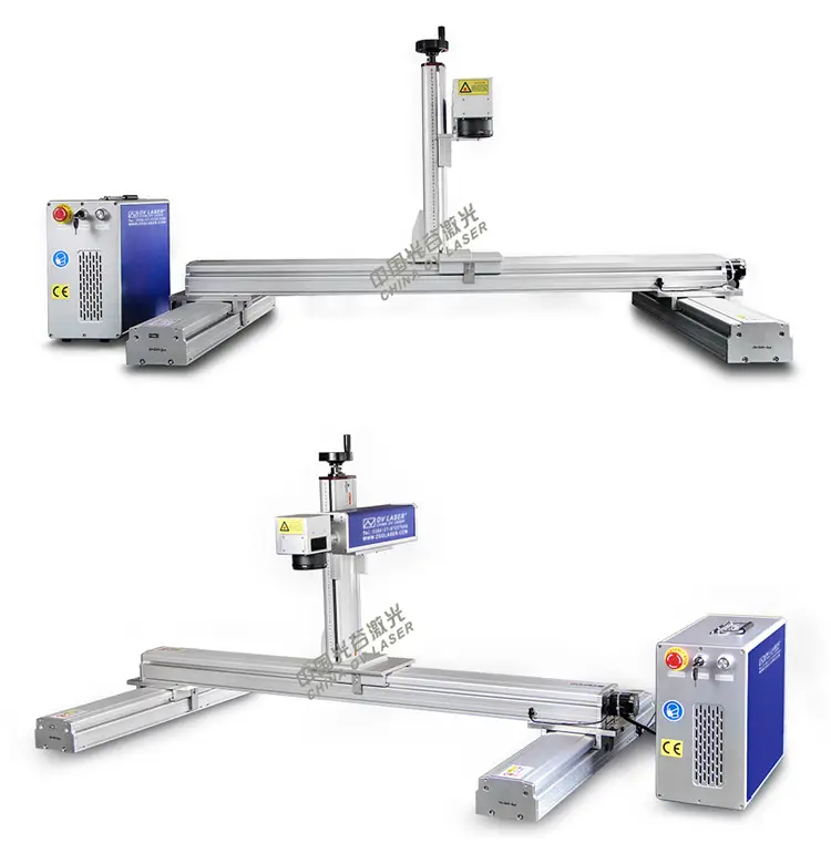 Máquina de marcado láser de fibra de pórtico de 1000*600mm XY grabado láser móvil Metal espejo de gran formato marcador láser de azulejo de cerámica