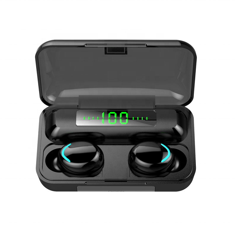 8D Stéréo 2000Mah F9-5 Vrai Sans Fil F9 Mini Bass Écouteurs F9 Avec Étui De Charge Lcd Affichage Casque