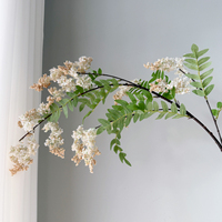 Fleur de Locust en Soie Réaliste Faite à la Main, Toucher Naturel, Haute Simulation, Tige Florale Artificielle pour Décoration de Mariage et de Remise de Diplôme