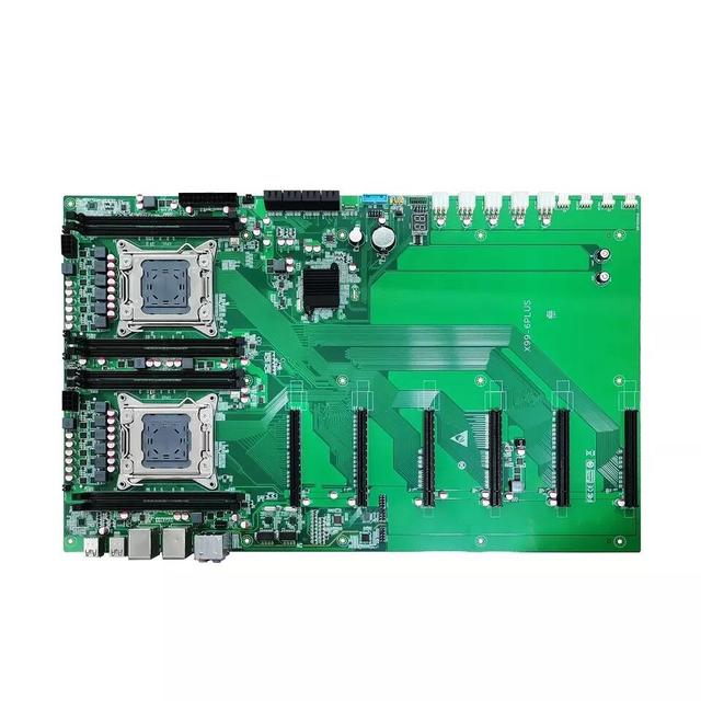 X99 Dual CPU Motherboard LGA 2011 V3 E-ATX Aleo Computer Case with 6 GPU Slot 60mm Space 4*DDR4