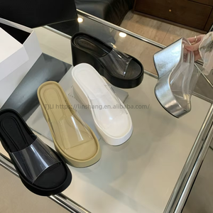 Sandales d'été décontractées à bout ouvert pour femmes, édition chaussures de plage à semelle épaisse, modèle transfrontalier à bride unique - Product Image 6