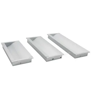 Poignée de porte de tiroir coulissante encastrée carrée en aluminium moderne Simple, meubles encastrés, poignées d'armoire de cuisine