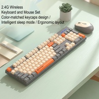 Ensemble clavier et souris sans fil 2,4 G ergonomique pour bureau, maison et PC