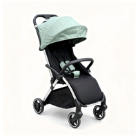 Poussette bébé légère en gros d'usine, pliage automatique en un clic, poussette portable pour bébé, siège et position allongée, châssis en aluminium