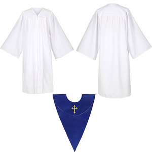 Robes de chœur brodées avec étole, chasubles de chœur, tenues de cérémonie religieuse - Product Image 5