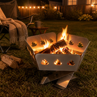 Barbecue de jardin en acier inoxydable pour le camping en plein air et la cuisson en extérieur