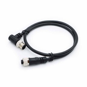 M12 A 코드 암수 2 3 4 5 8 12 17 핀 비차폐 앵글 케이블 커넥터 M12 원형 방수 센서 커넥터 케이블 - Product Image 1