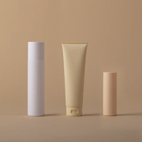 Conteneur cosmétique rond vide de luxe en plastique PET de haute qualité, 30g, 100ml, 120ml, tube souple, flacon de lotion pour soins de la peau et pots à crème