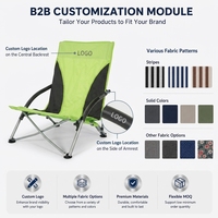 Chaise de camping pliable compacte avec accoudoirs et porte-gobelet, chaise d'extérieur portable pour le sable et la pelouse