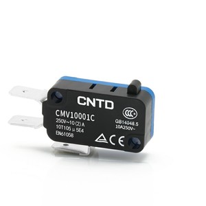 สวิตช์จำกัดขนาดเล็ก CNTD Changde รุ่น CMV-10001c แบบรีเซ็ตตัวเอง 10A ปุ่มพลาสติก ประเภทไมโครสวิตช์ - Product Image 1