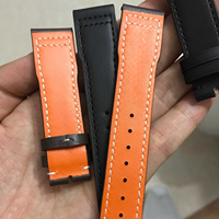 Montre de luxe haut de gamme, modèle de créateur, sur mesure, interface inclinée, fermoir métallique, bracelet en cuir véritable