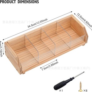 Bamboo Wood <b>Tea</b> Bag Storage <b>Box</b> Acrylic Handle Wooden Organizer For Office Desk Rectangle Minimalist Style - Product Image 3