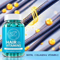 Gummies personnalisées à marque privée pour adultes : supplément capillaire à la biotine pour la croissance des cheveux, Gummies Sugar Bear
