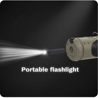 Lampe torche LED lumineuse, radio d'urgence AM FM WB, solaire et à manivelle