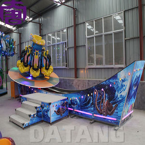 Manège Voiture Volante à Effets Spectaculaires avec Éclairage à Points en PVC Étanche et Coloré pour Parcs d'Attractions - Product Image 4